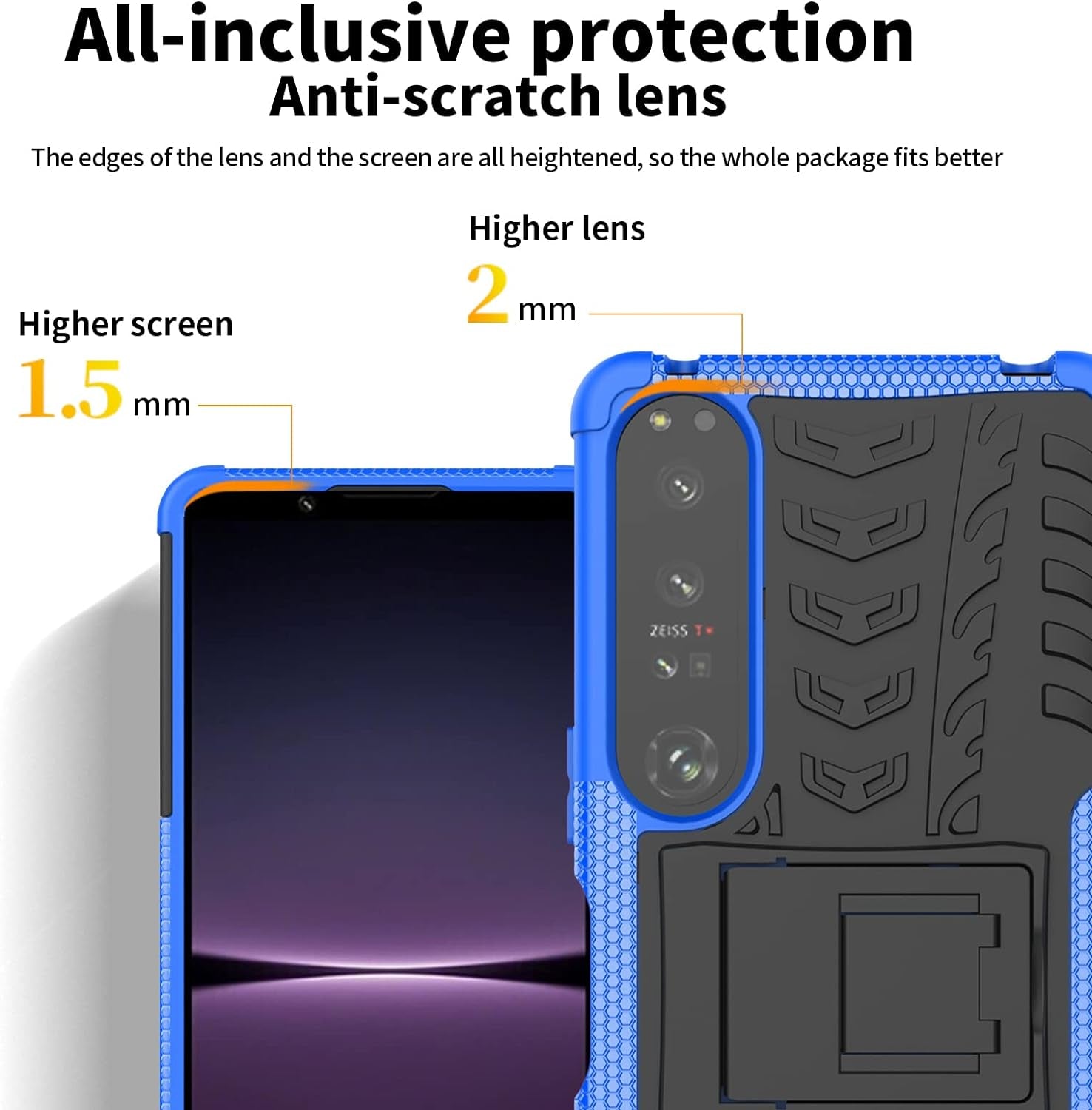 Compatible with Sony Xperia 5 III with Built-In Kickstand 360° Full Body Shockproof Military Grade Heavy Duty Protective Phone Case for Sony Xperia 5 III  Joie & Joho   