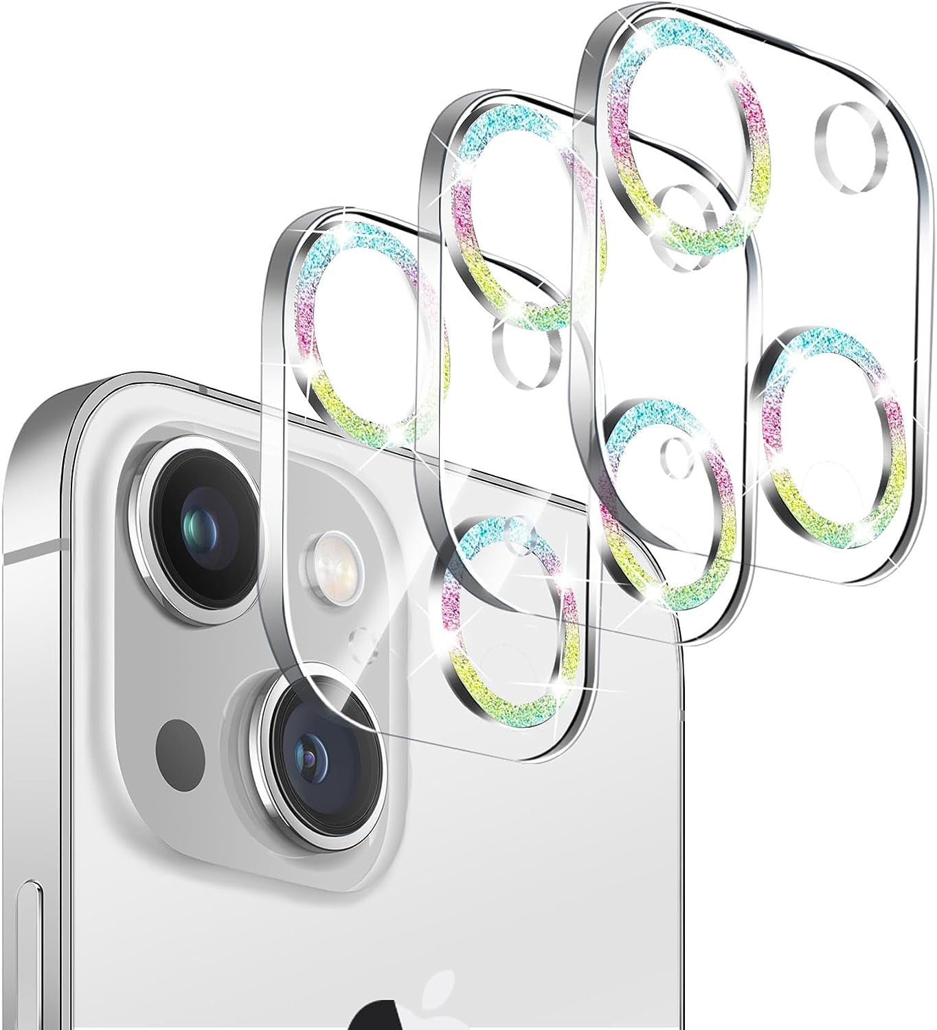 Dengduoduo 【3 Pack】 Tempered Glass Camera Lens Protector for Iphone 13 6.1" & Iphone 13 Mini 5.4", Ultra HD, 9H Hardness, Anti-Scratch, Case Friendly, Easy to Install [No Affect on Night Shots]  Dengduoduo   