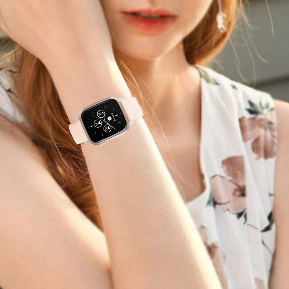 Sankel 3 Pack Band Compatible for Garmin Venu Sq 2/Venu Sq/Venu Music/Vivoactive 3/Vivomove Hr/Garmin Move Luxe/Style,Forerunner 158/245/645, 20Mm Soft Silicone Strap Wristbands  Sankel   