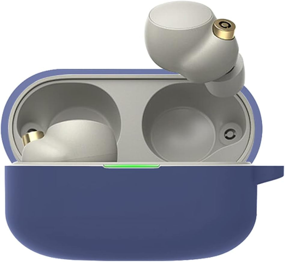 Acadeny Compatible for Sony WF-1000XM4 Headphone Case, [Supports Wireless Charging] [Shockproof Protective Case] Silicone Headphone Case (Blue-Green)  Acadeny   