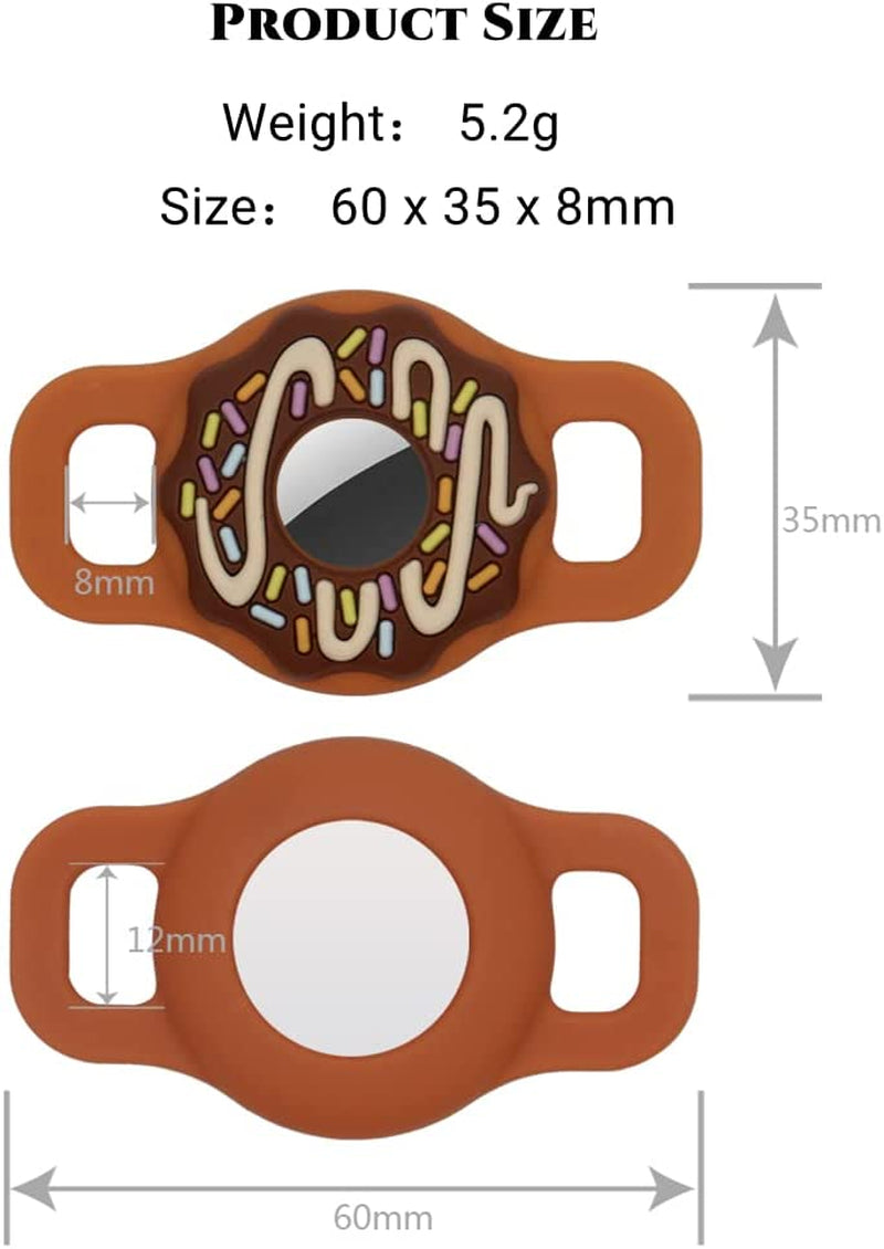 1/2 Inch Pet Collar Holder Compatible for Airtag,Doughnut Shape Protective Cases Covers Dog Cat Collar Holder Silicone Waterproof (Small, Pink)  Doweiss   