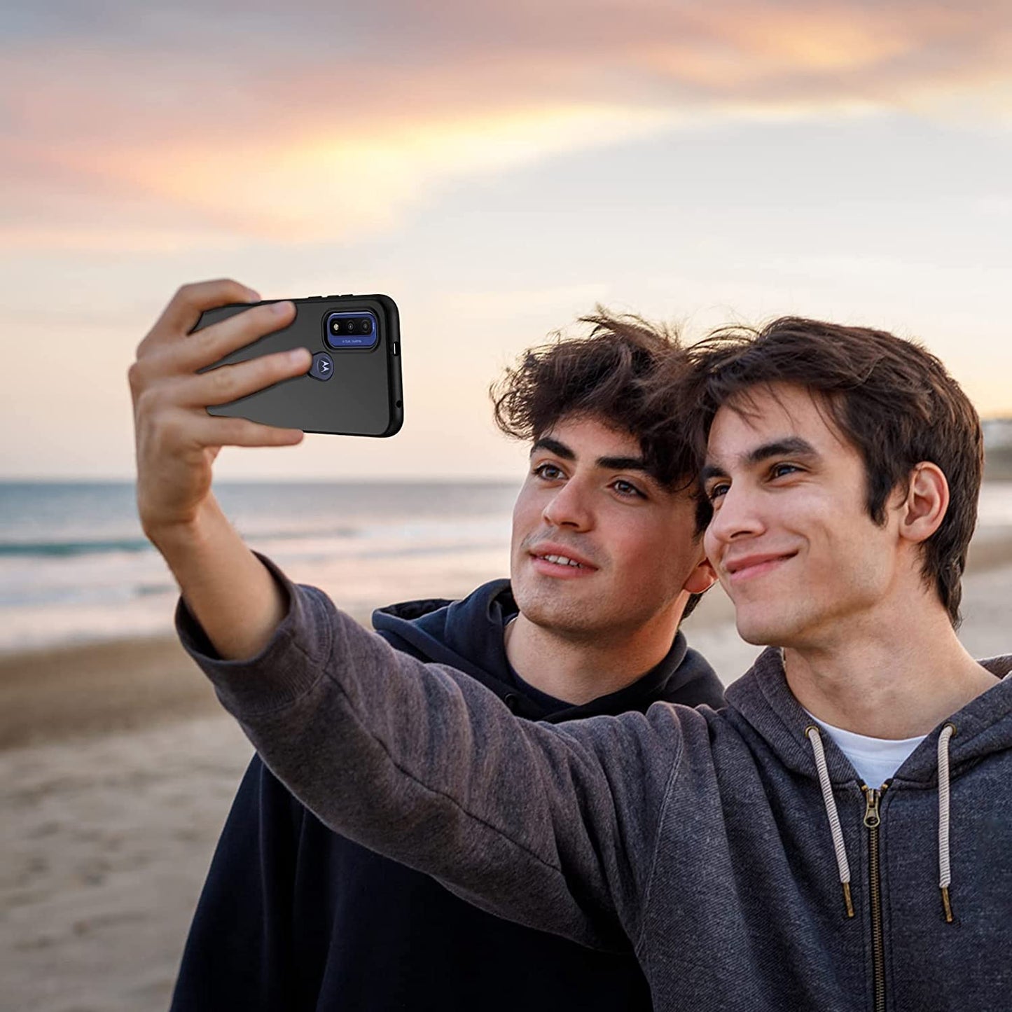 PUJUE for Motorola Moto-G Pure Phone Case: G Play 2023 | G Power 2022 Silicone Matte Case 360 Full Protection - Rugged Bumper Durable Shockproof Drop Protective TPU Cell Phone Cover Woman Men (Black)  PUJUE   