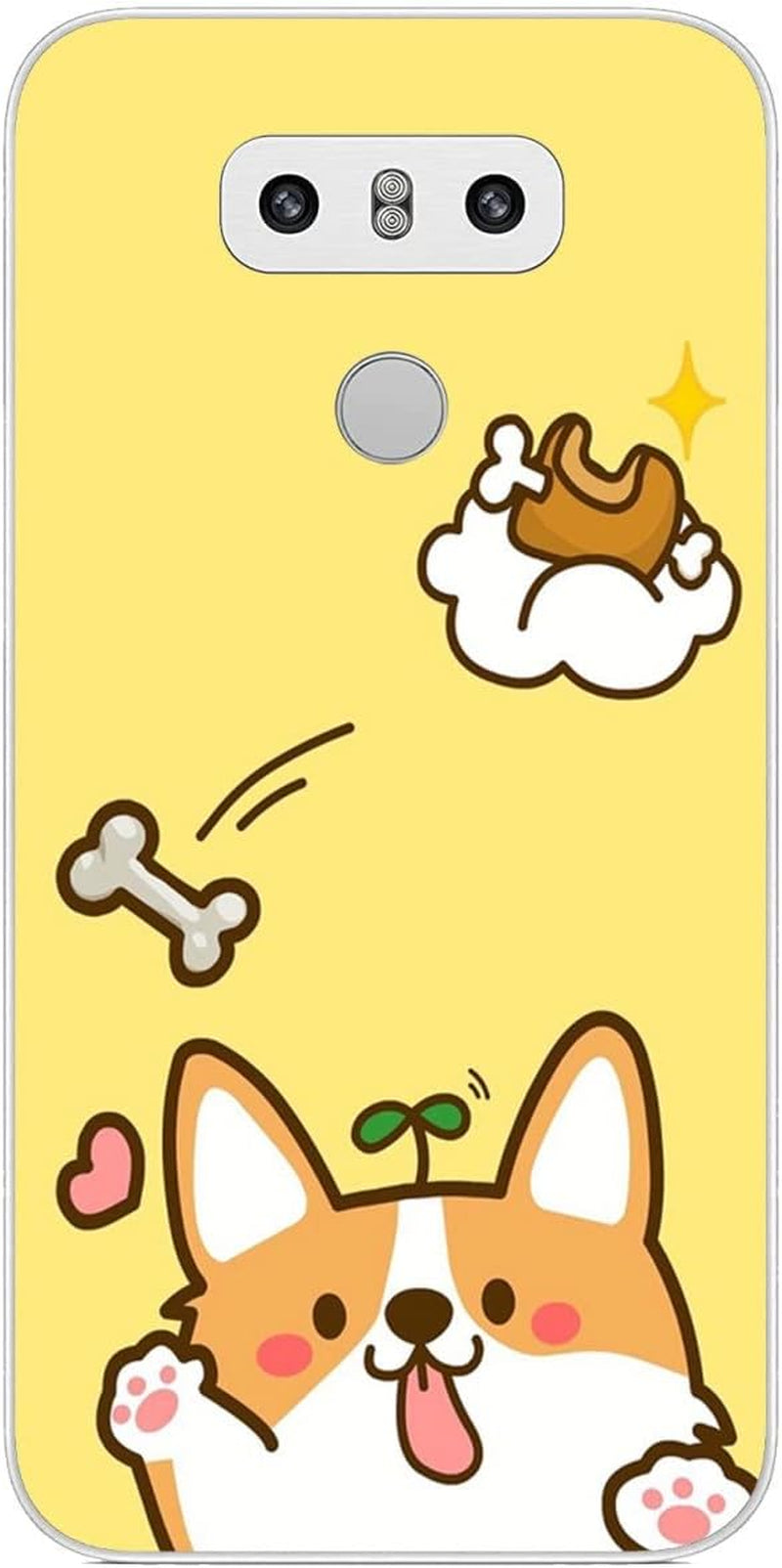 Compatible with LG G6 | LG G6+ | LG G6 plus Case Cute Cartoon Dinosaur 554 Kids Girls Women Man Soft Flexible TPU Silicone Phone Case Clear  PTGVCTA Cute Cartoon Dog 178  