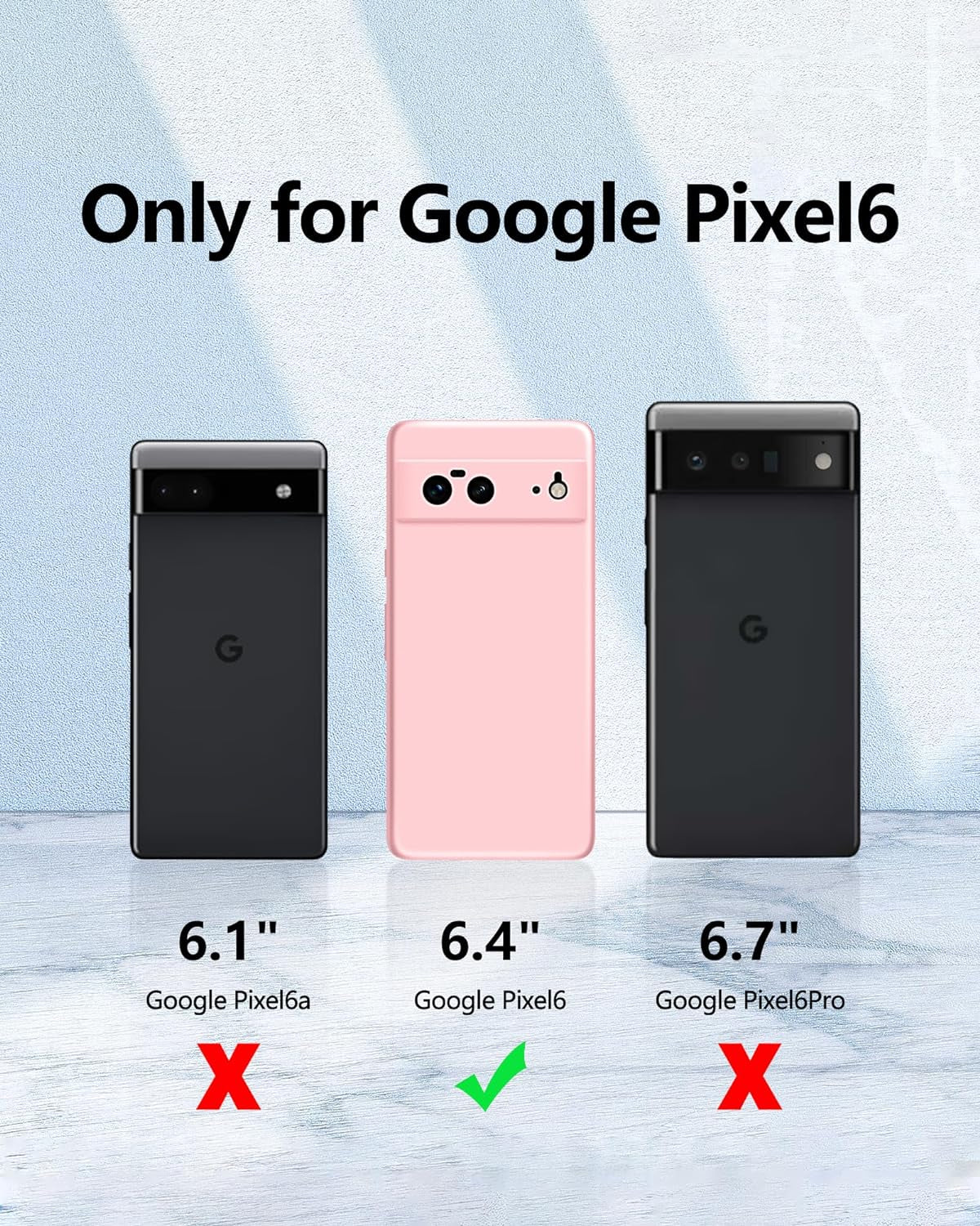 Dssairo 3 in 1 for Google Pixel 6 Case, with 2 Pack Screen Protector, with Full Camera Cover Protection，Liquid Silicone Slim Shockproof Protective Phone Case [Microfiber Lining] (Pink)…  Dssairo   