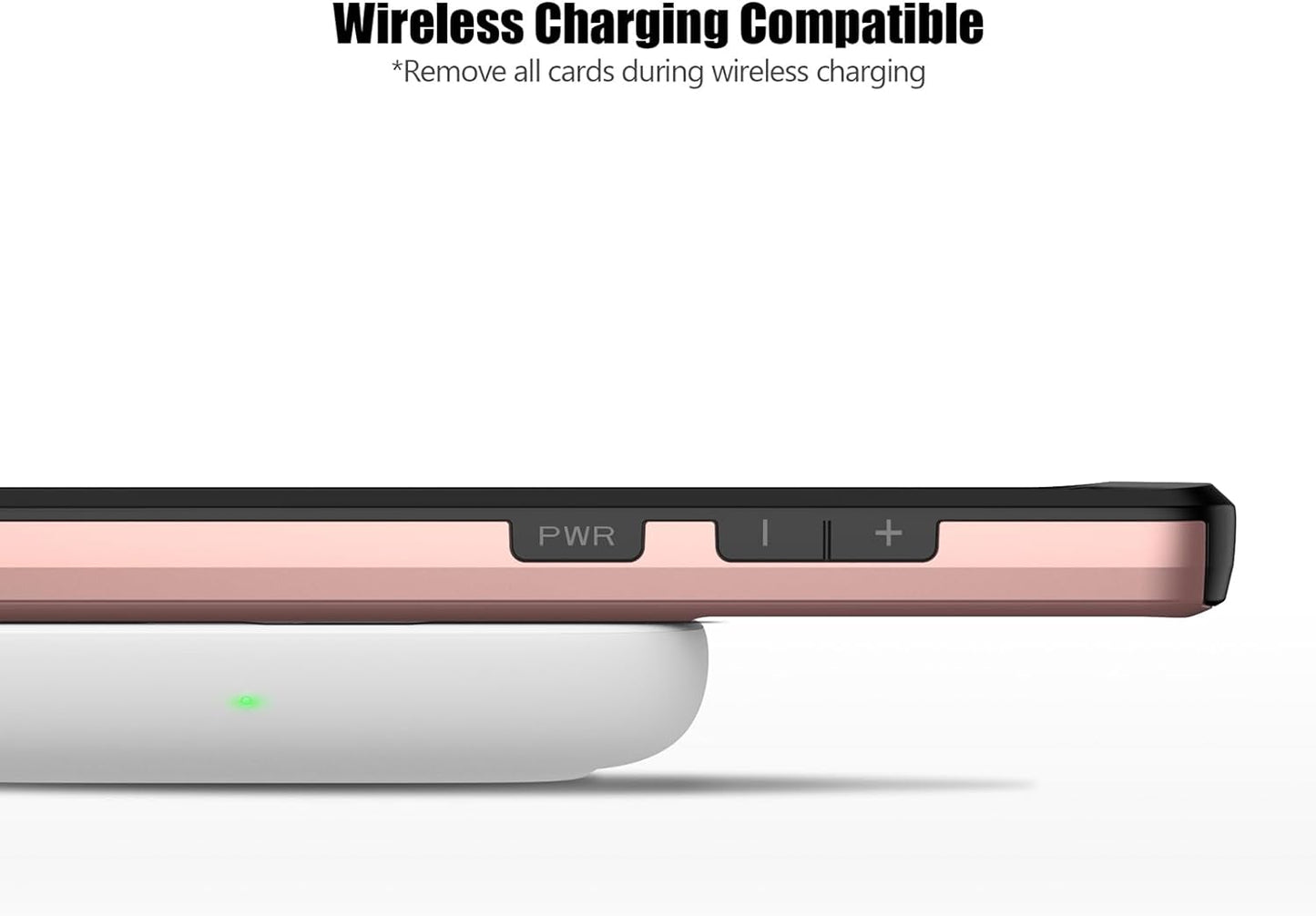 Nvollnoe for Samsung S21 Ultra Case with Card Holder Dual Layer Heavy Duty Protective Galaxy S21 Ultra Case Hidden Card Slot Slim Wallet Case for Samsung S21 Ultra(Rose Gold)  Nvollnoe   