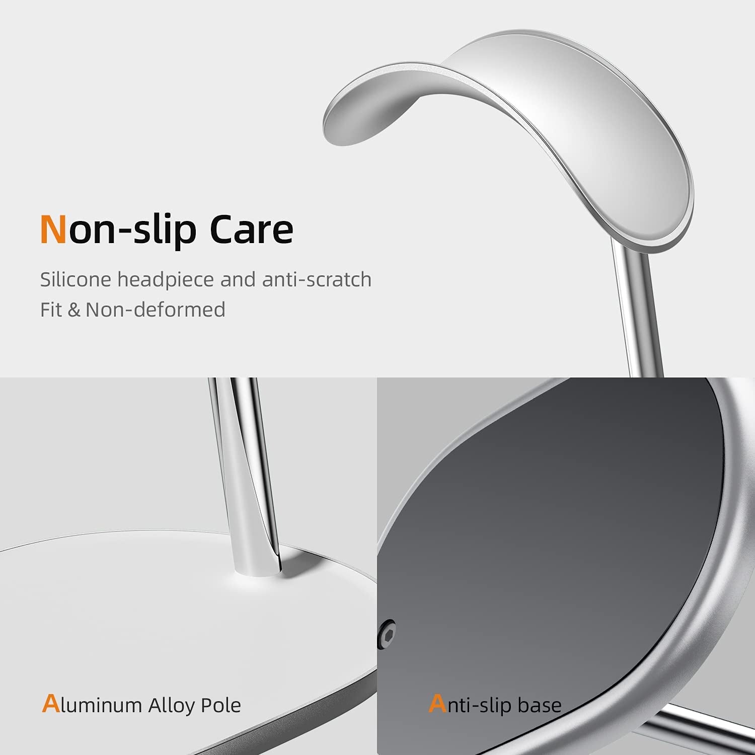 BENKS Desktop Headphone Stand Universal Headset Holder Hanger Mount Aluminum with Protective Silicone Pad, Gaming Headset Accessories, Compatible with Airpods Max, Beats, Bose, Sony and so on (White)  BENKS   