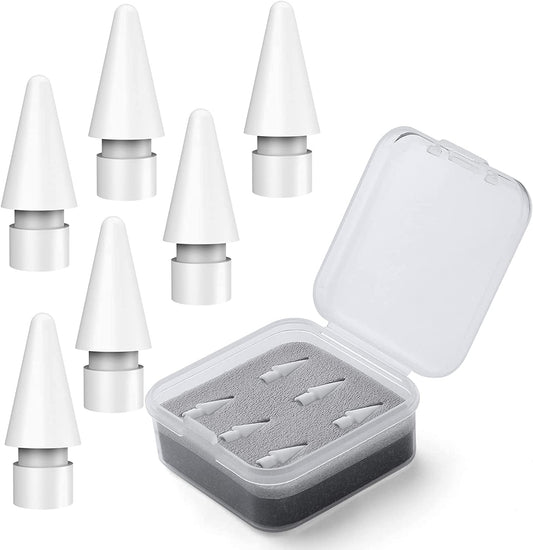 Alikiai 6 Pack Tips for Apple Pencil, Stylus Tips,Pencil Tips for Ipad, Replacement Pen Nibs Compatible with Ipad Air Mini Pro Apple Pencil 1St & 2Nd Generation  Alikiai   
