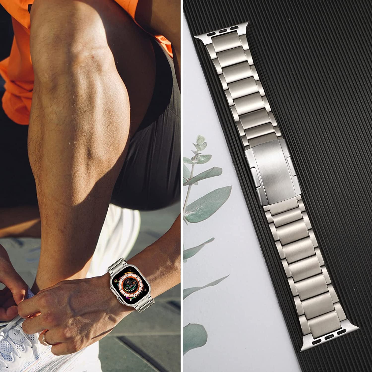 Trumirr Titanium Band for Apple Watch Ultra 49Mm, Titanium Metal Watchband Replacement Strap for Iwatch Apple Watch SE (2Nd Gen) Series 8 7 6 5 4 3 2 1 45Mm 44Mm 42Mm  TRUMiRR   