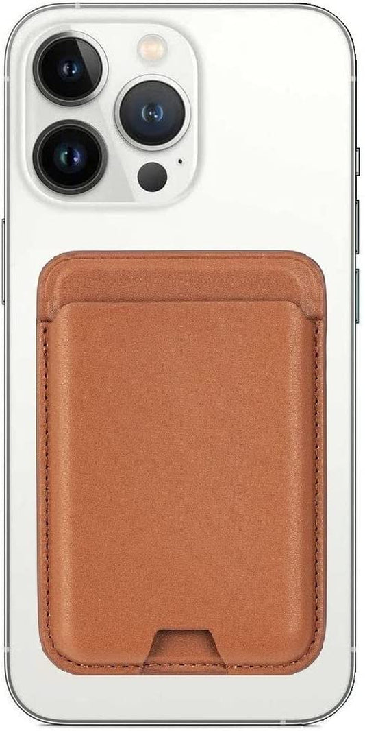 Open Slot Strong Magnetic Card Holder with Magsafe Wallet for Apple Iphone 14 Pro Max/14 Plus/14 Pro/14/13 Pro Max/13 Pro/13/13 Mini/12 Max/12/12 Pro/12 Mini, (Brown)  Tahamus   