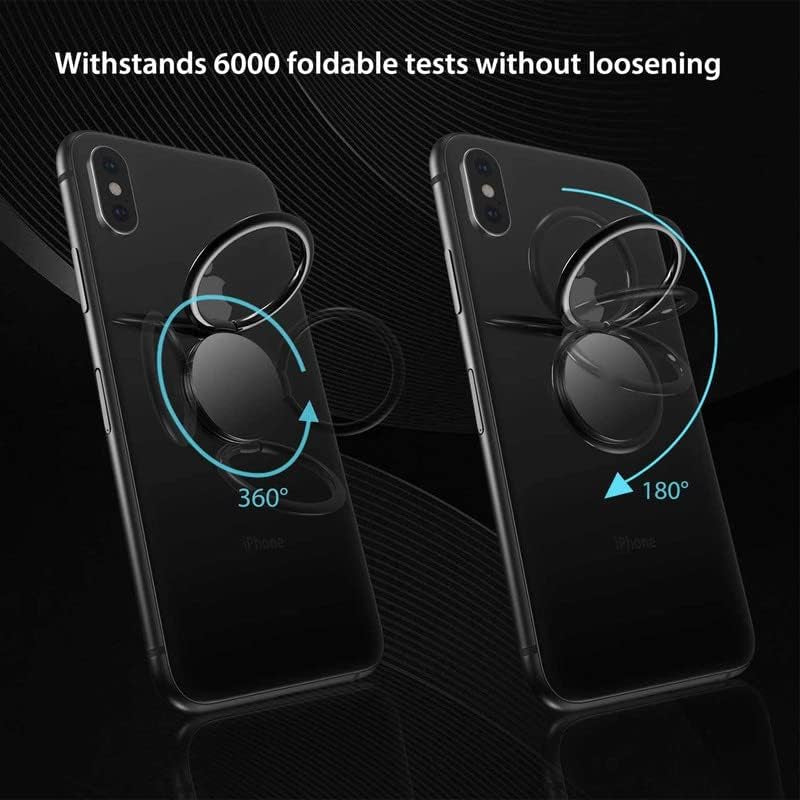 WIMSPEED Clear Case for HTC U23 Pro (6.7") with 1 X Tempered Glass +360° Cell Phone Metal Ring Holder, Slim Soft Silicone Military Grade Shockproof TPU Cover for HTC U23 Pro  WIMSPEED   