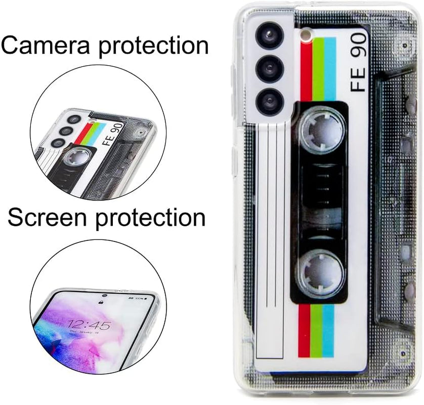 Fateam Case for Galaxy S21 5G, Shockproof Scratchproof with TPU Soft Bumper Retro Cassette Tape Case Compatible with Samsung Galaxy S21 5G (6.2 Inch)  FAteam   