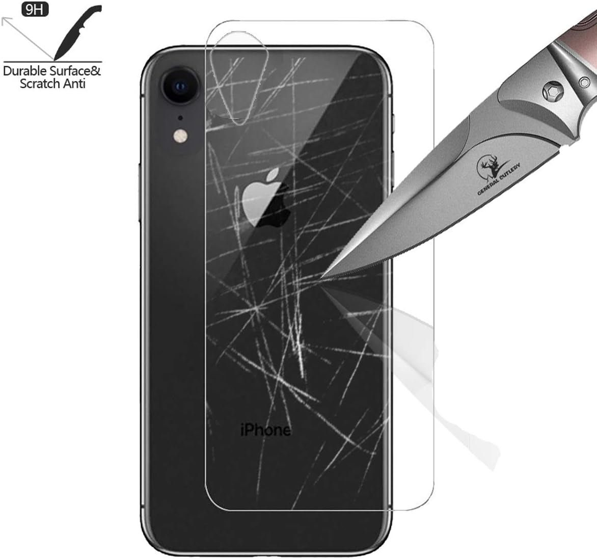 AKWOX 4-Pack Compatible with Iphone XR Screen Protector with Back Covers, 9H Tempered Glass Front Screen Protector and Back Screen Protector for Iphone XR (6.1") 2018  AKWOX   