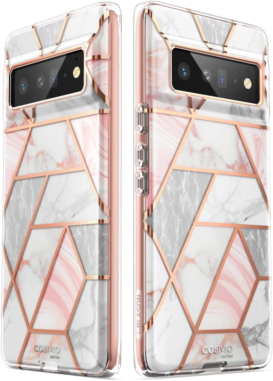 I-Blason Cosmo Protective Case for 6.7-Inch Google Pixel 6 Pro (2021), Marble Pink  i-Blason LLC   