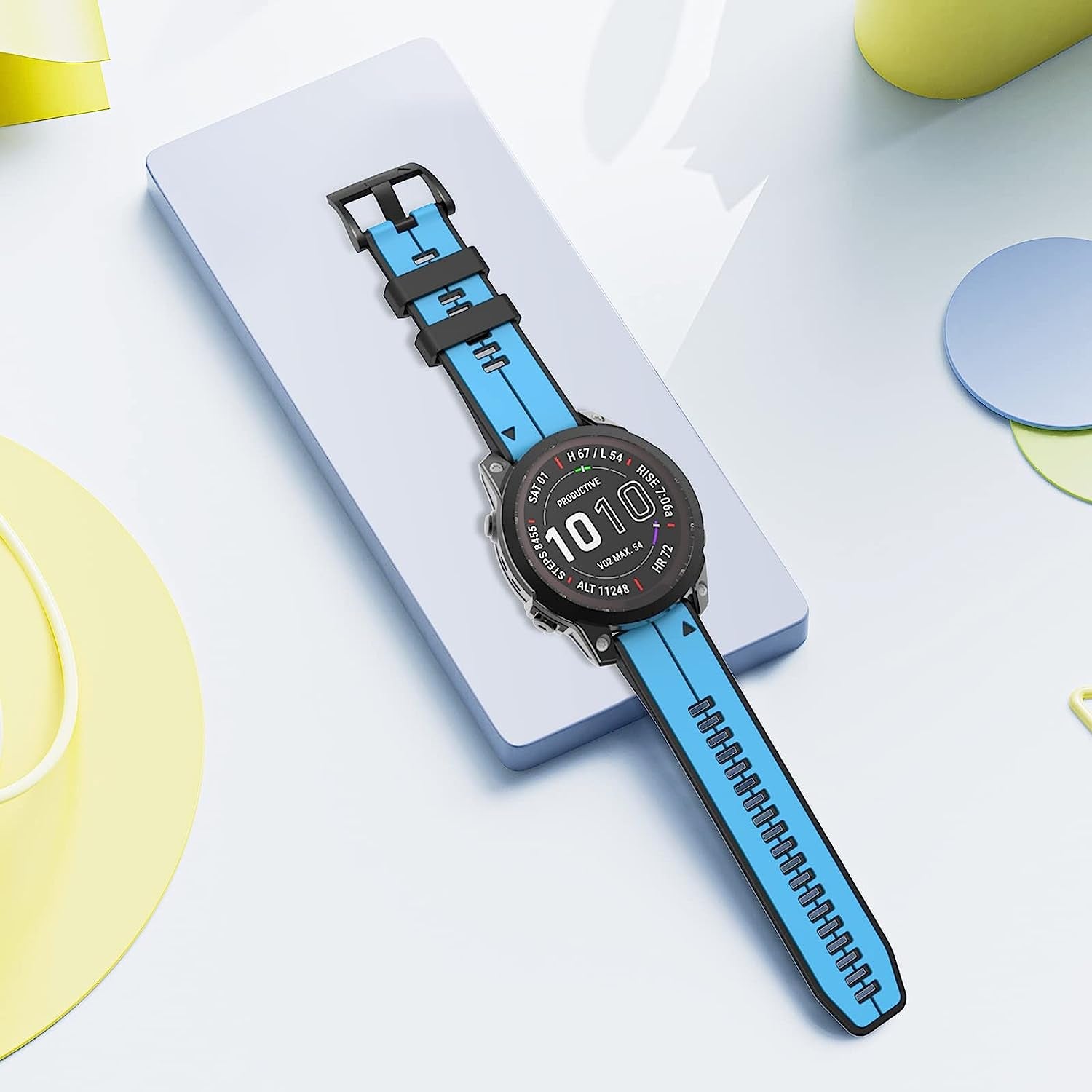 ISABAKE Compatible with Fenix 5 Watch Band, Easy Fit 22MM Band for Fenix 5 Plus/Fenix 6/Fenix 7/Forerunner 935/Forerunner 945/Approach S60/Quatix 5/Quatix 6  Isabake   