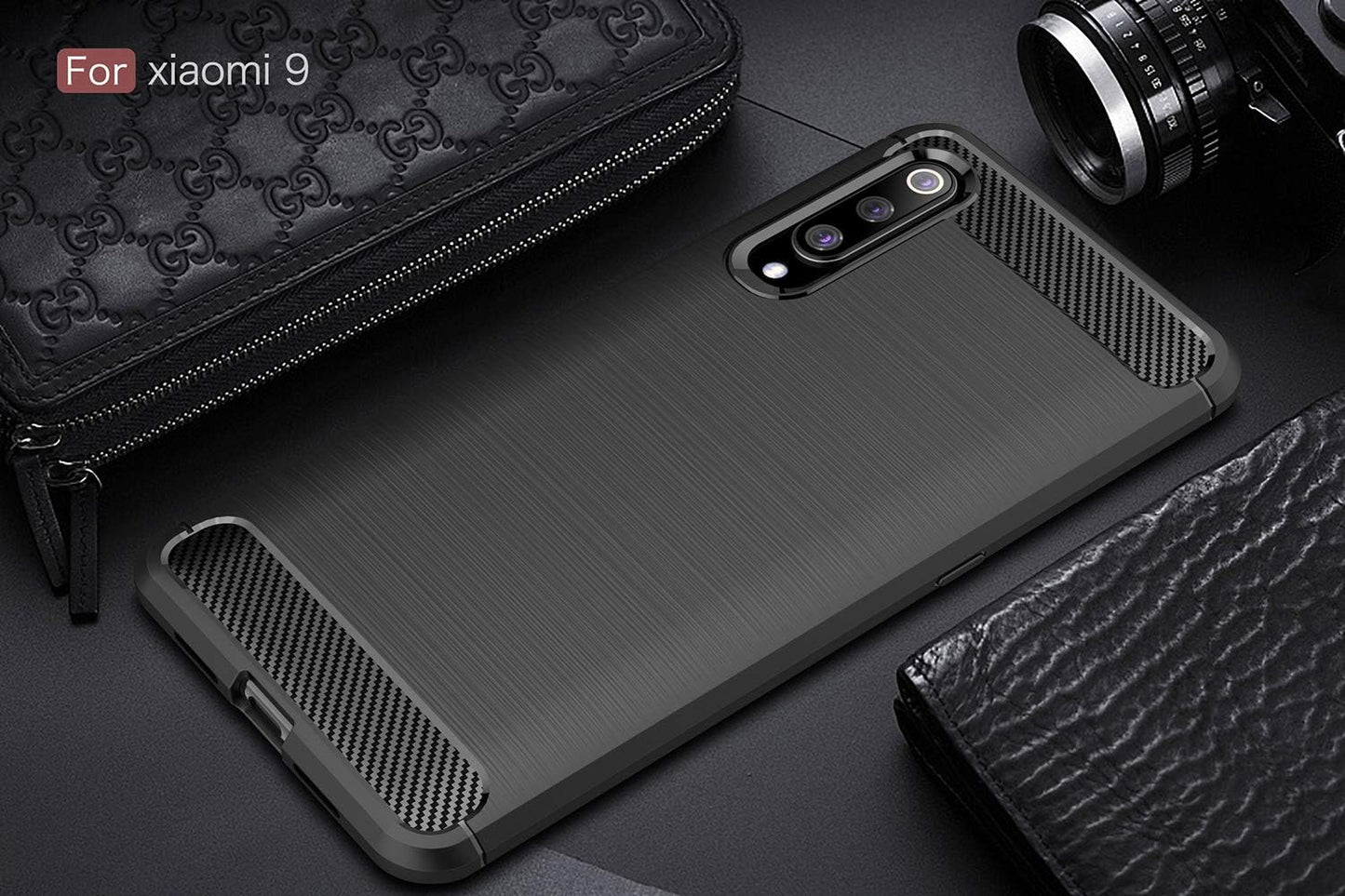 Cruzerlite Case Compatible with Xiaomi Mi 9 Case, Carbon Fiber Shock Absorption Slim Case for Xiaomi Mi 9 (Black)  Cruzerlite   