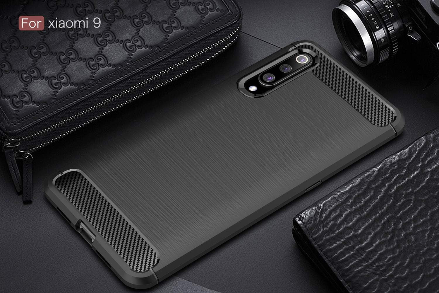 Cruzerlite Case Compatible with Xiaomi Mi 9 Case, Carbon Fiber Shock Absorption Slim Case for Xiaomi Mi 9 (Black)  Cruzerlite   