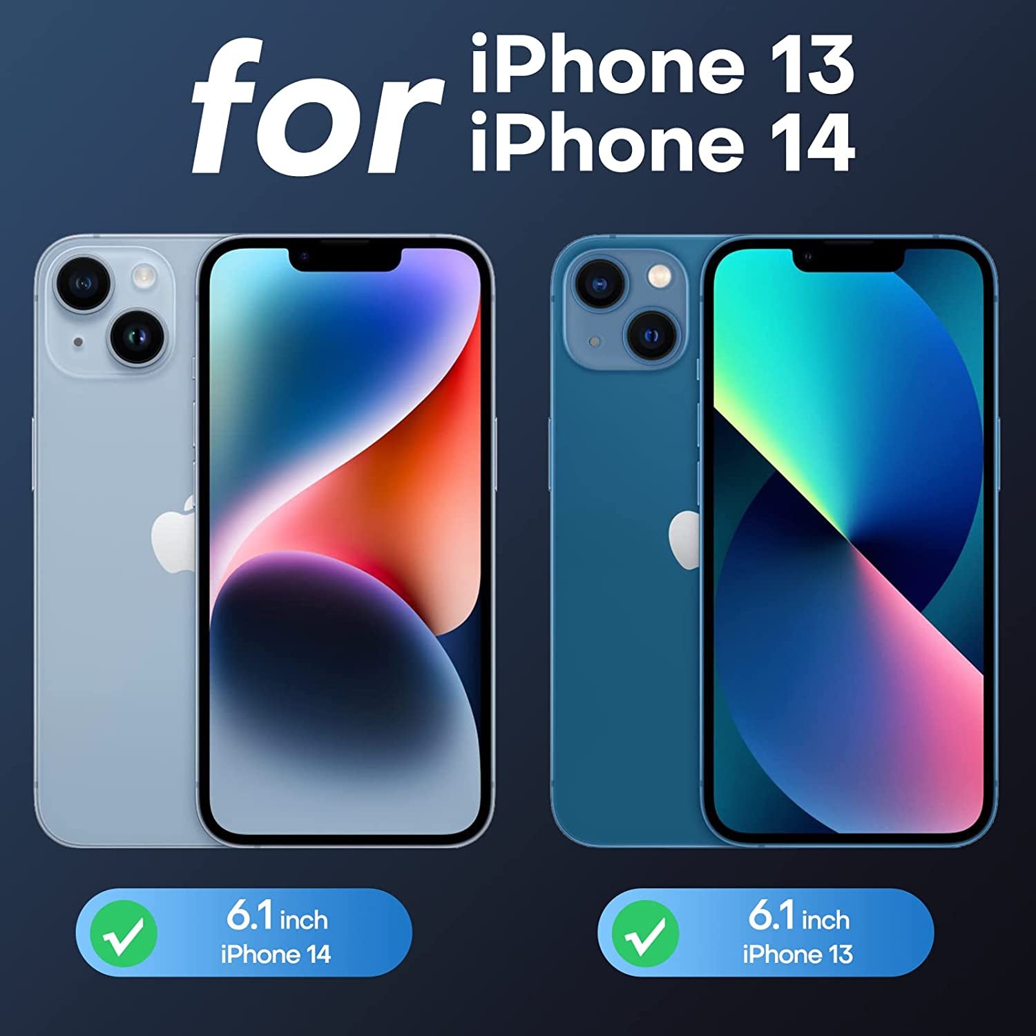 TAURI 5-In-1 Magnetic Designed for Iphone 13 Case for Iphone 14 Case [Compatible with Magsafe], with 2 Screen Protector +2 Camera Lens Protector, [Not-Yellowing] Phone Case for Iphone 13/14, Clear  TAURI   