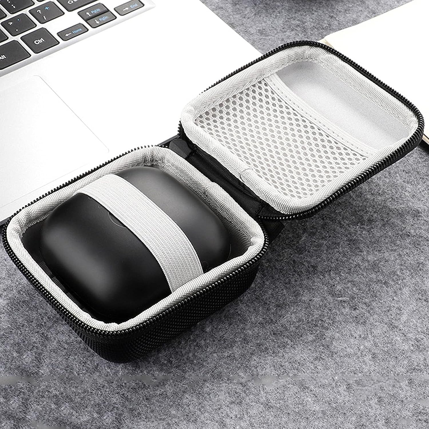 Schicj133Mm Fast Charging Cord Charger - Shockproof Hard EVA Wireless Earphone Storage Pouch Case Compatible with Powerbeats Pro/3 - Black  schicj133mm   