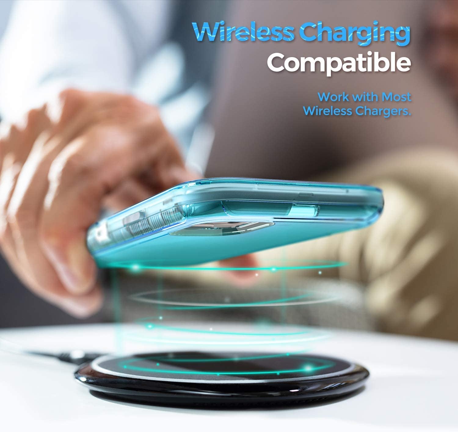 Oribox Case for Iphone 13, Heavy Duty Shockproof Anti-Fall Clear Case,Crystal Blue  ORIbox   