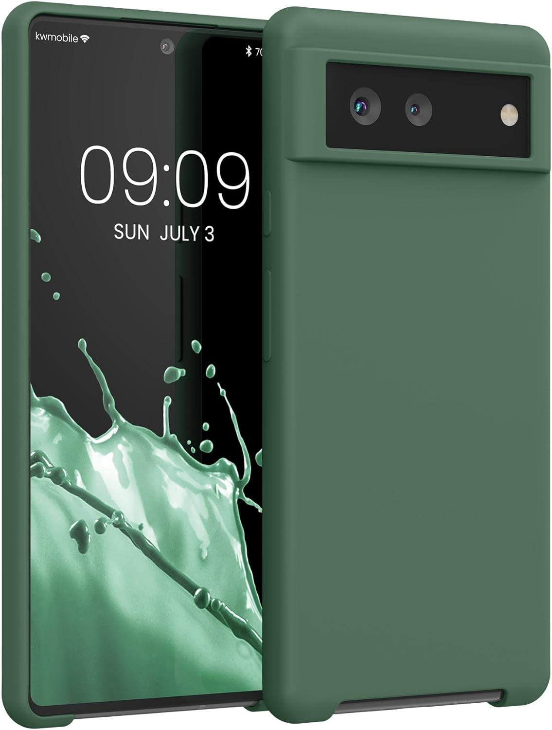 Kwmobile Case Compatible with Google Pixel 6 Case - TPU Silicone Phone Cover with Soft Finish - Dolce Vita  kwmobile Forest Green  