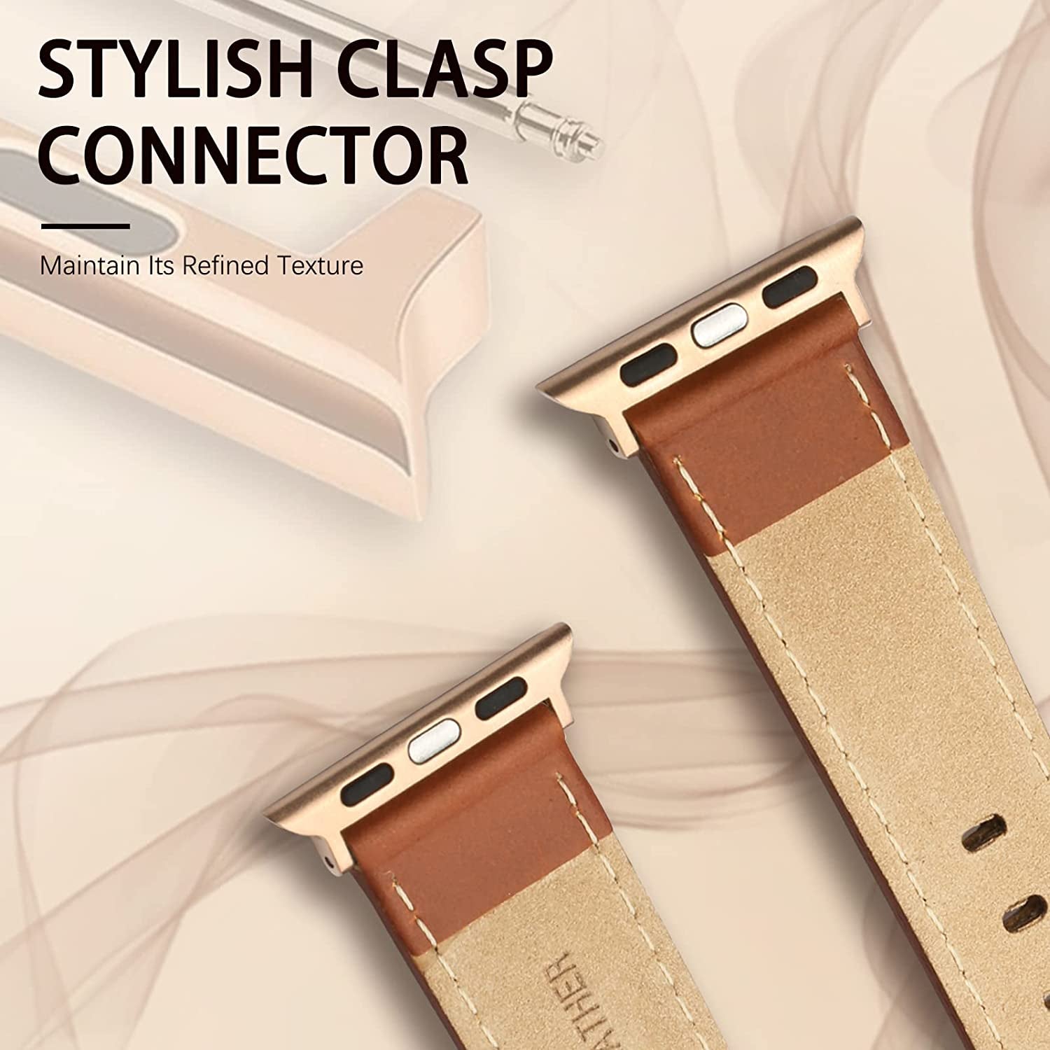 SWEES Leather Bands Compatible with Apple Watch Bands 41Mm 40Mm 38Mm Women Men, Genuine Leather Bands Replacement Strap for Apple Iwatch SE2 SE Series 8 7 6 5 4 3 2 1,Sports & Edition  SWEES   