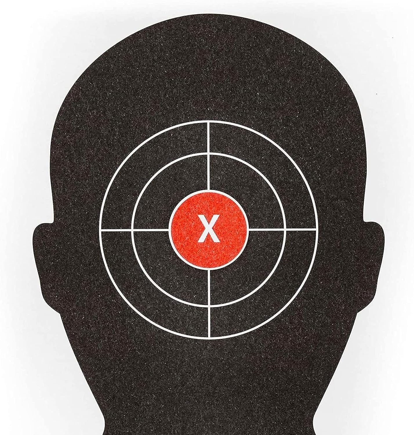 50 Pack Paper Shooting Targets for Range, Bulk for Hunting, Handguns, Pistols, Rifles, Silhouette with Red Bullseye (14X22 In)  Juvale   