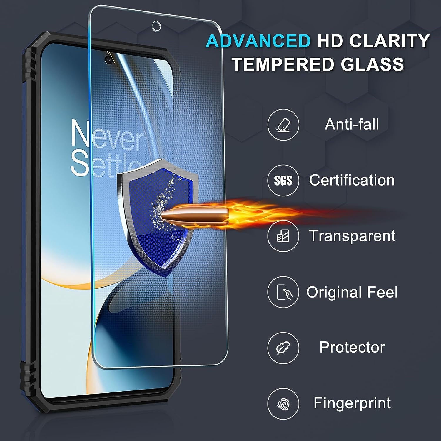 Janmitta Oneplus Nord N30 5G Case Built in Slide Camera Lens Cover+Screen Protector+Finger Ring Holder Kickstand,Heavy Duty Shockproof Full Body Protective Phone Cover,2023 Blue  Janmitta   