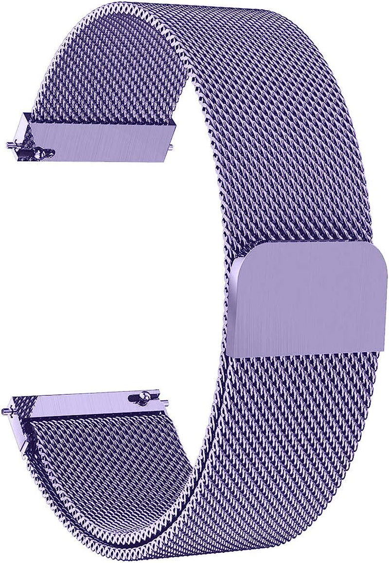 Stan Lee Watch Band Compatible with Samsung Galaxy Watch (46Mm), 22Mm Stainless Steel Magnetic Mesh Watch Band Quick Release Strap for Samsung Gear S3 Classic/Frontier  Stan Lee 1-Lavender purple  