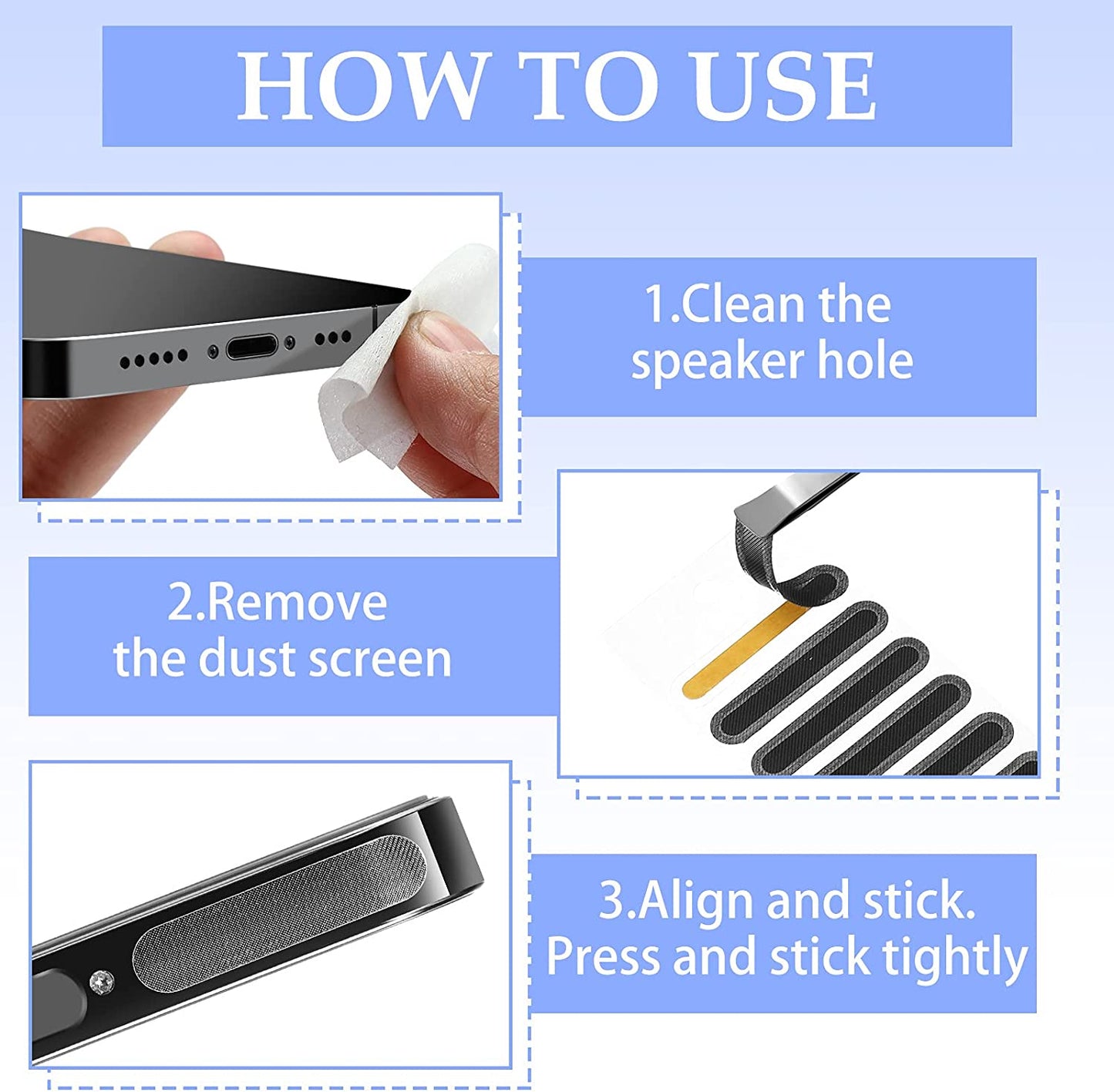 14 Pack Speaker Dust Covers and 5 Pack Phone Dust Plugs with Tweezers, Speaker Dust Proof Stickers Silicone anti Dust Proctors Set(Black)  Weewooday   