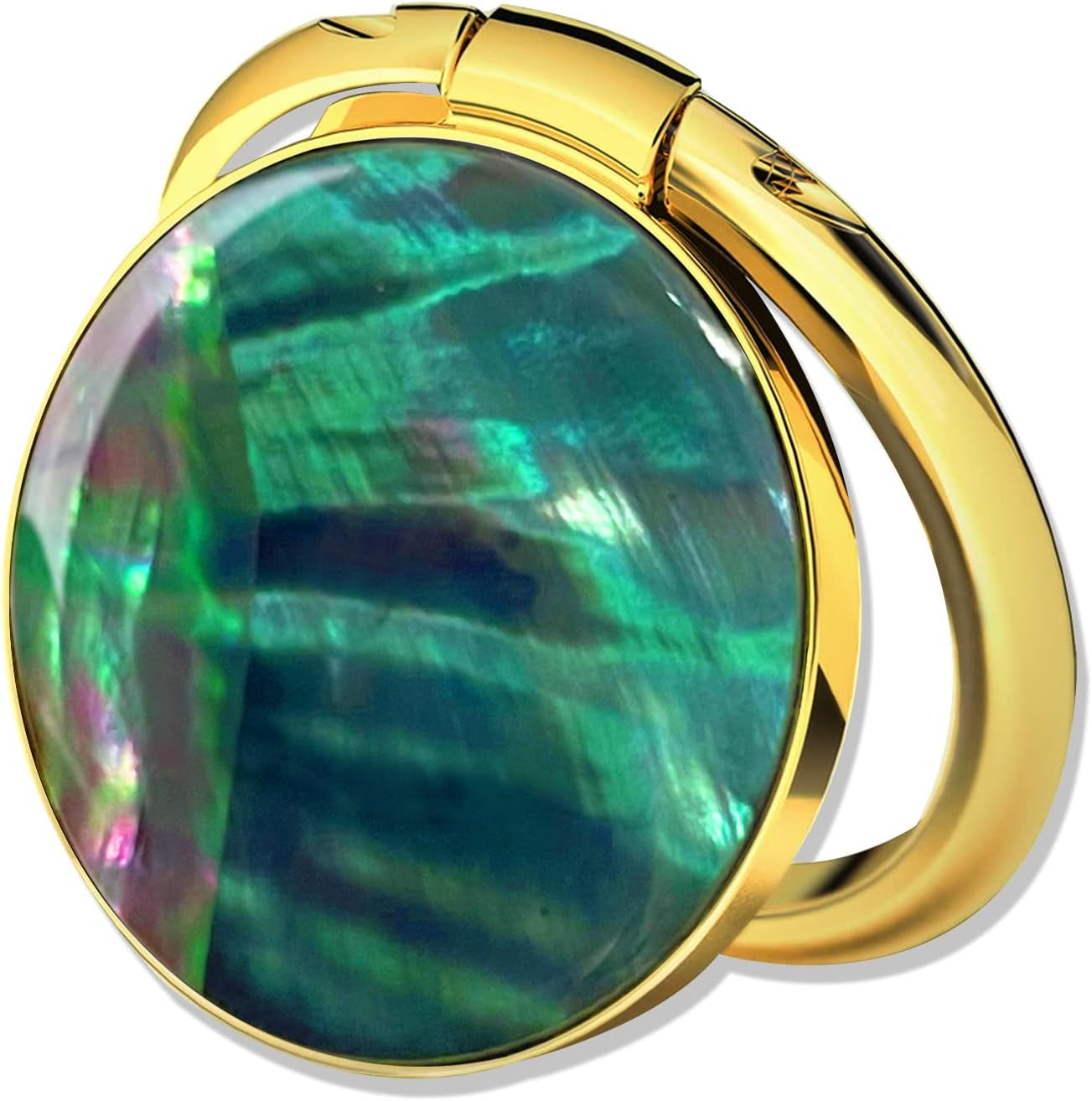 Phone Ring Holder Grip Stand - Marble Cell Phone Ring Finger Holder for Back of Phone Case, 360° Rotation Phone Kickstand Compatible with Most Phones  SUXILN-G Pearl Green  