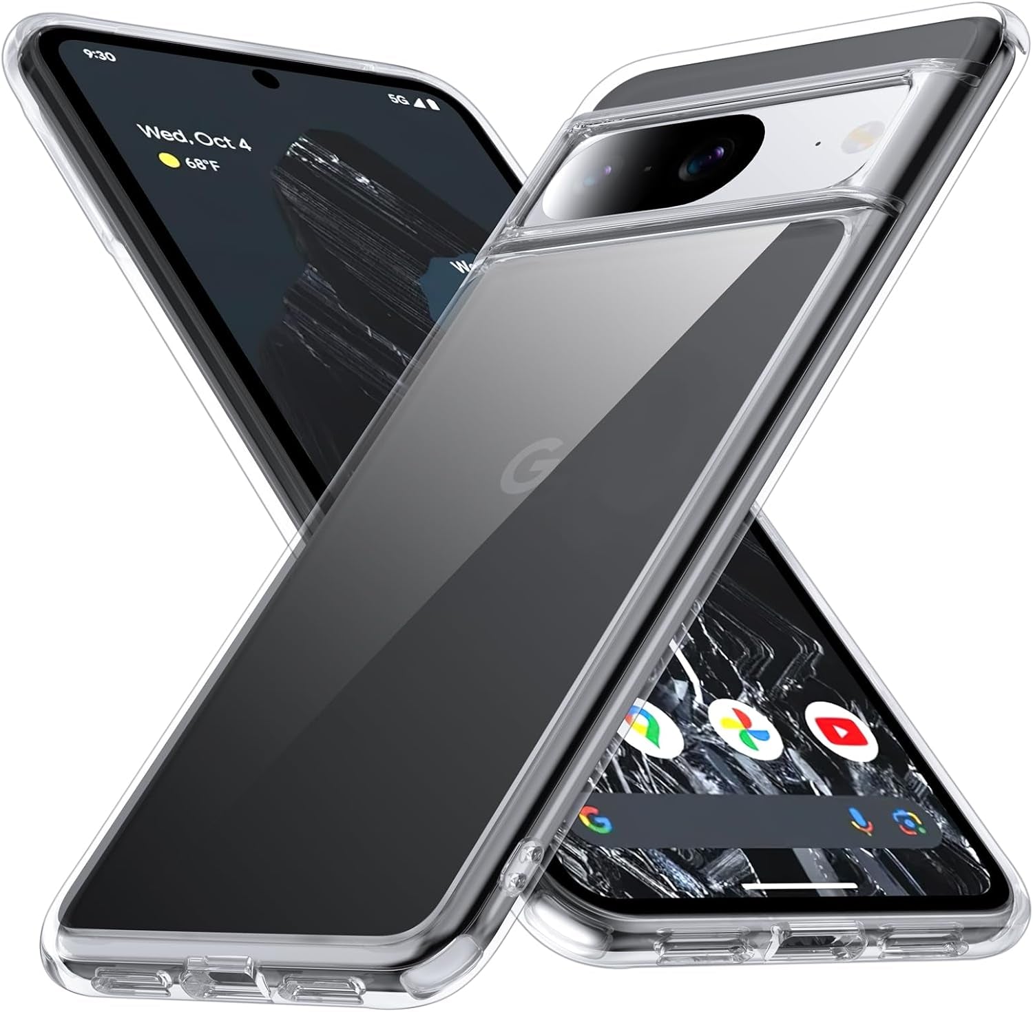 [NO.1 Magnetic] for Google Pixel 8 Case Compatible with Magsafe [Translucent Matte] [Anti-Fingerprint] [Military Shockproof] Slim Hard Case with Soft Silicone Bumper for Pixel 8 Cover 6.2”, Blue  FNDMIL Clear Google Pixel 8 [6.2 Inch] 