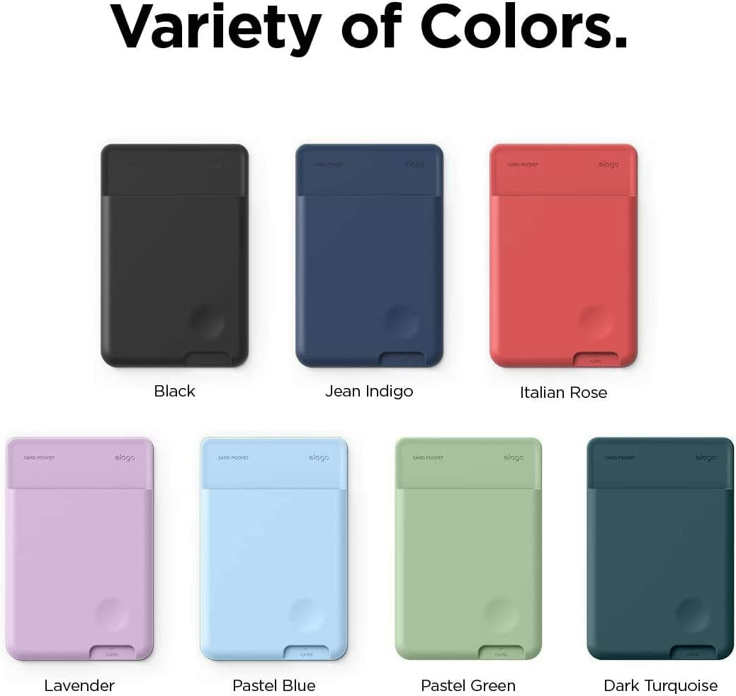 Elago Phone Card Holder - Secure Phone Wallet, Ultra Slim Card Holder for Back of Phone, 3M Adhesive ID Card for Iphone, Galaxy and Most Smartphones [Jean Indigo], NOT Compatible with MAGSAFE  elago   