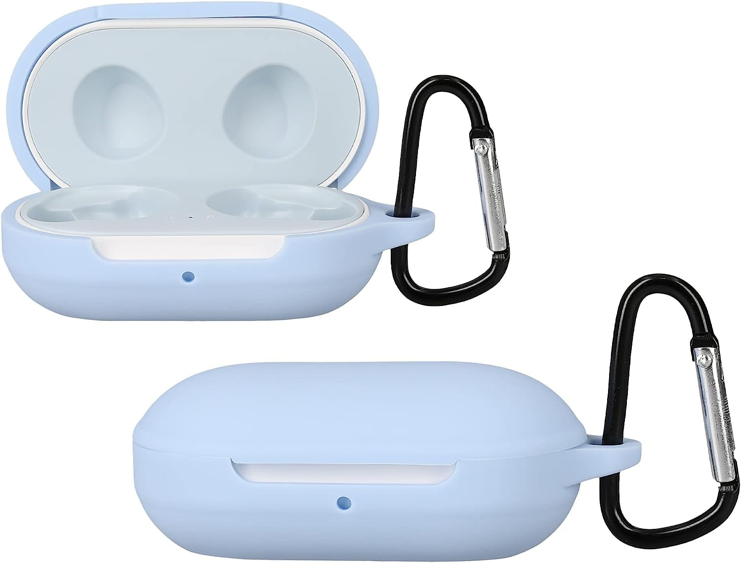 Kwmobile Case Compatible with Samsung Galaxy Buds 2 Pro/Buds 2 / Buds Live Case - Silicone Cover Holder for Earbuds - Light Blue  KW-Commerce   