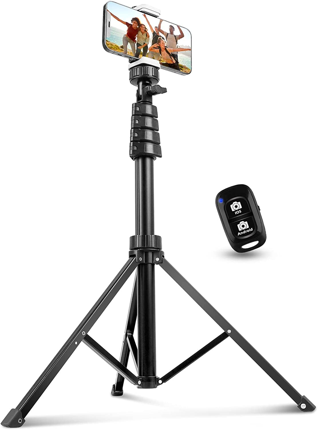 Aureday 62" Phone Tripod Accessory Kits, Camera & Cell Phone Tripod Stand with Wireless Remote and Universal Tripod Head Mount, Perfect for Selfies/Video Recording/Vlogging/Live Streaming  Aureday   
