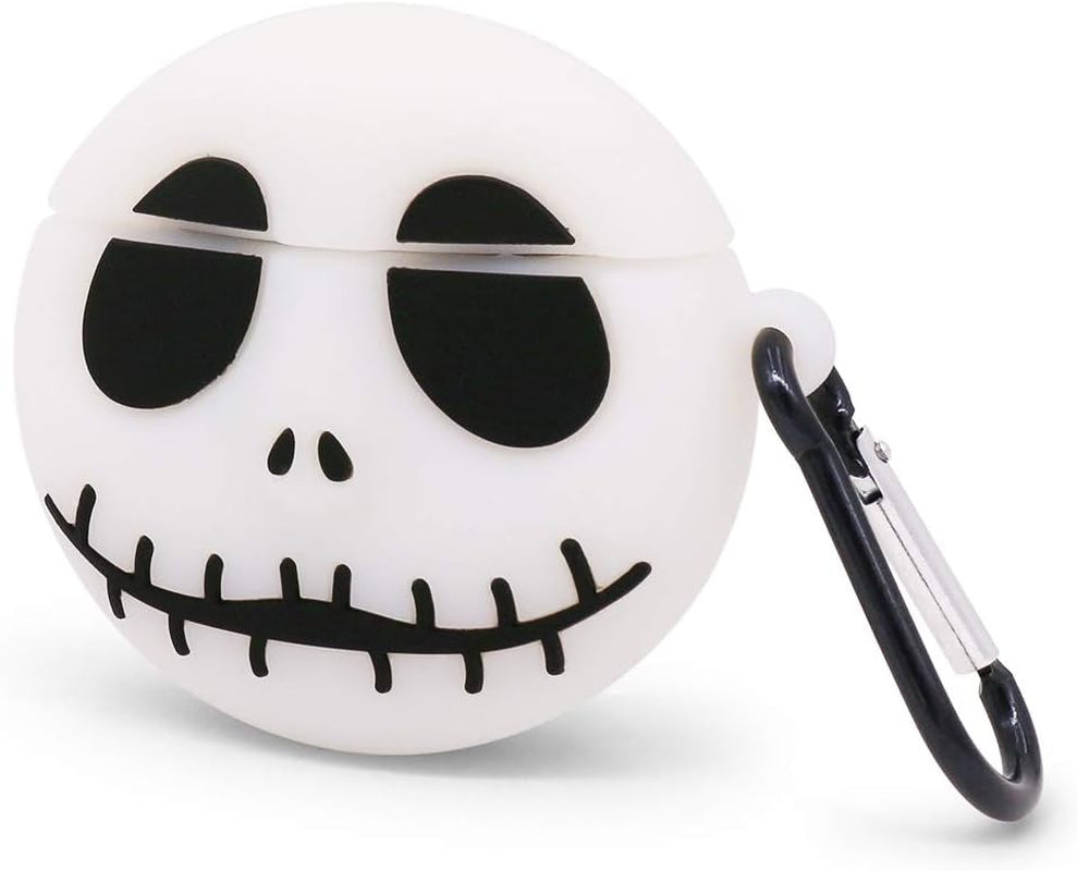 YONOCOSTA Cute Airpods Case, Airpods 2 Case, Cool Funny Noctilucent White Skull Shaped Full Protection Shockproof Soft Silicone Charging Case Cover Skin with Keychain for Airpods 1&2  Yonocosta Inc   