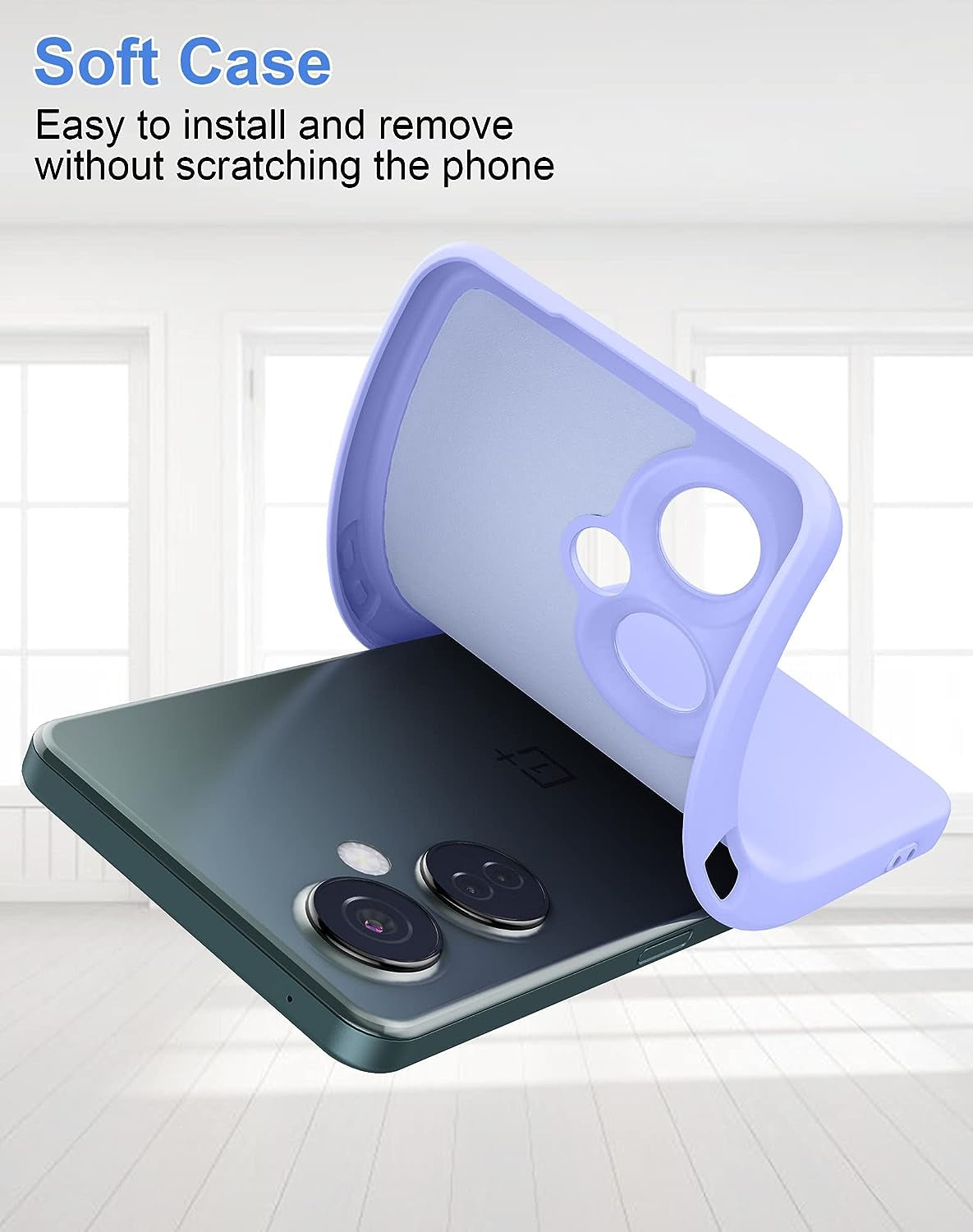 Foluu Silicone Case for Oneplus Nord N30 5G, Liquid Gel Rubber Case with Soft Microfiber Lining Cushion Slim Hard Shell Shockproof Protective Cover for Oneplus Nord N30 5G 2023 (Purple)  Foluu   