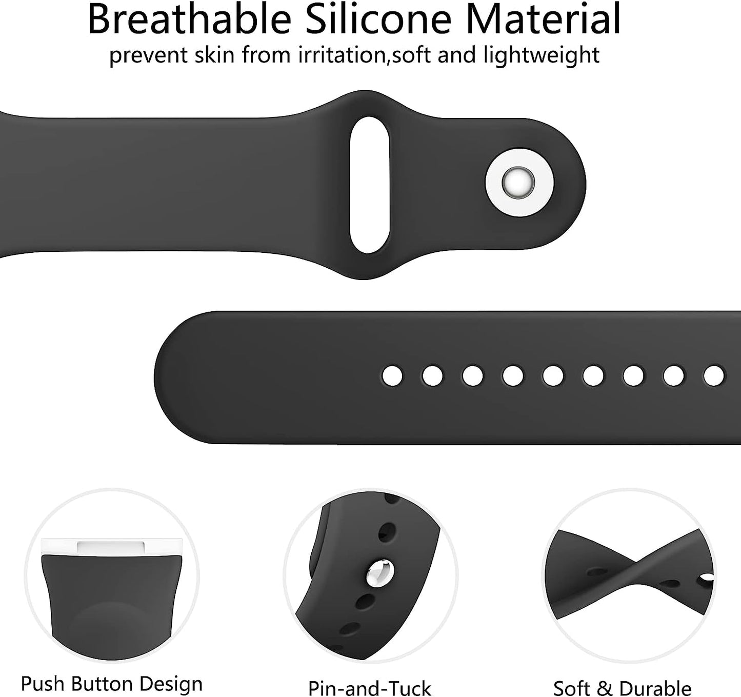 4 PACK Silicone Bands Compatible with Fitbit Versa 4 / Versa 3 Bands/Fitbit Sense 2 / Sense Bands Women Men, Soft Replacement Straps for Fitbit Versa 4 / Versa 3 / Sense 2 / Sense Smart Watch  AK   