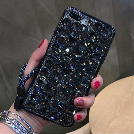 Case for HTC U12 Life,Luxury 3D Handmade Sparkle Stunning Stones Crystal Rhinestone Bling Full Diamond Gemstone Glitter Case for HTC U12 Life(A Full Blue)  RB-CASE   