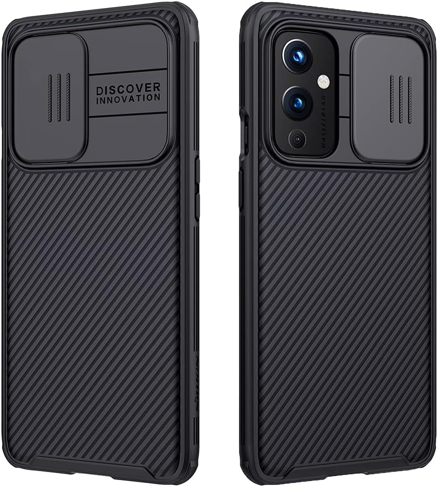 Mangix Oneplus 9 Case with Camera Cover,Oneplus 9 Slim Fit Thin Polycarbonate Protective Shockproof Cover with Slide Camera Cover, Upgraded Case for Oneplus 9 (Black)  Nillkin   