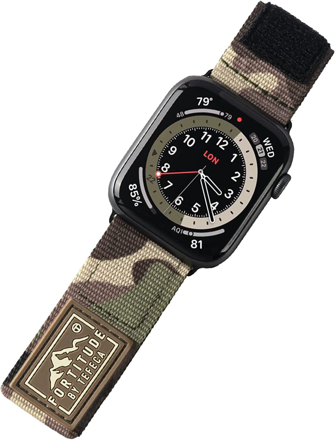 Tefeca Fortitude Series Adjustable Band for Apple Watch/Apple Watch Ultra  Tefeca Standard Wide Camo Nylon 49/45/44/42mm 