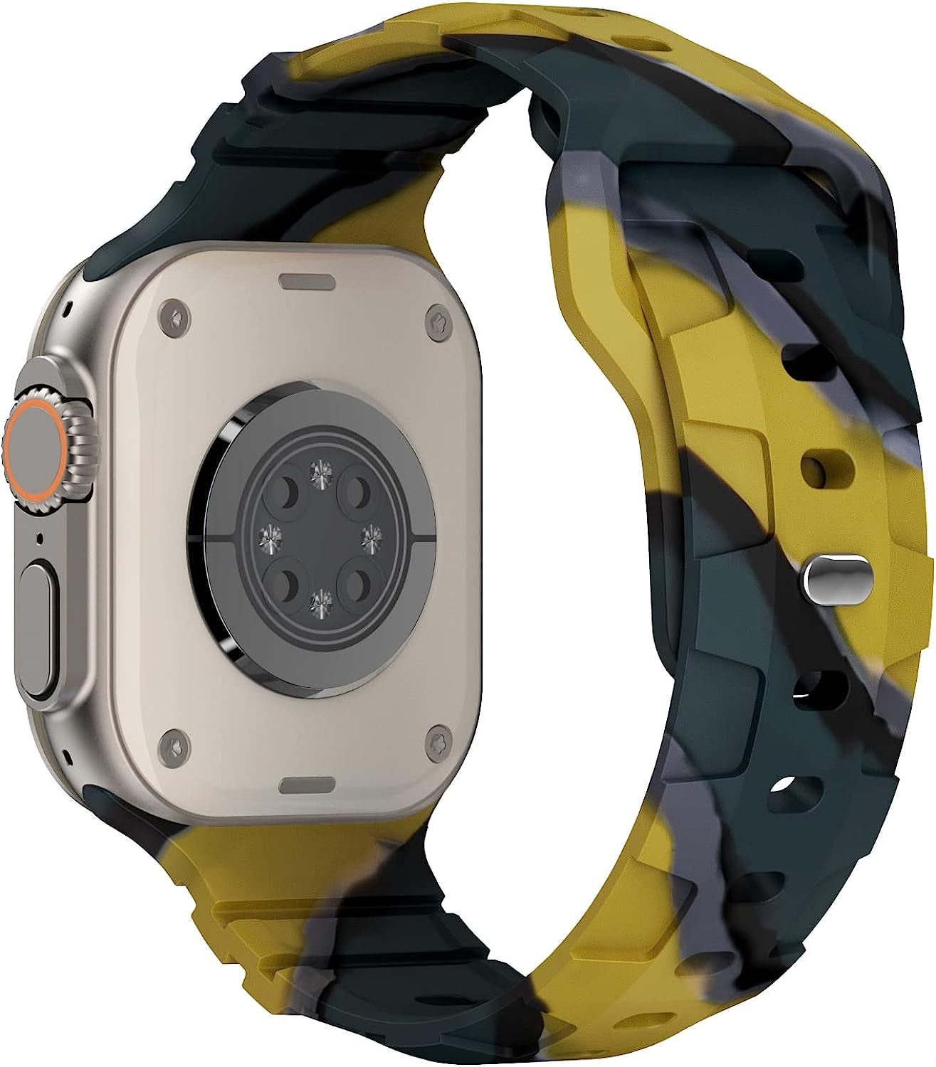 Recoppa Compatible with Apple Watch Band 49Mm 45Mm 44Mm 42Mm 41Mm 40Mm 38Mm Band for Men Women, Soft Silicone Replacement Bands for Iwatch Series 8/7/6/5/4/3/2/1/Se/Ultra  Recoppa Camo Deep Green 41mm/40mm/38mm 