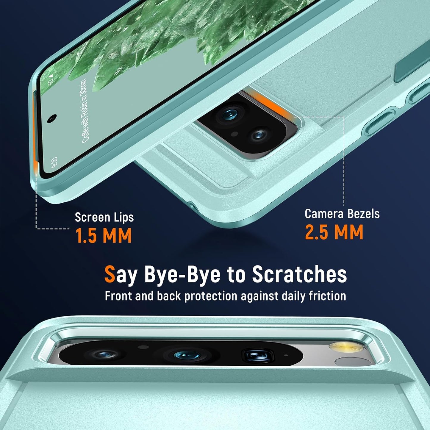 Oterkin for Google Pixel 8 Case,[Shockproof] Pixel 8 Case [15FT Military Grade Defense][Heavy Duty Protection][Dual Layer][Slim Fit] Google Pixel 8 Phone Case (Green)  Oterkin   