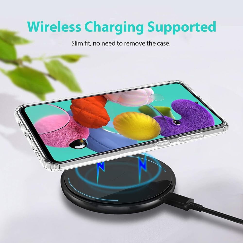 Niopiee for Samsung Galaxy A51 4G Case Crystal Clear Slim Hard Case Hybrid Shockproof Bumper with Tempered Glass Screen Protector Full Body Anti-Yellow Anti-Scratch Phone Protective Cover  NIOPIEE   