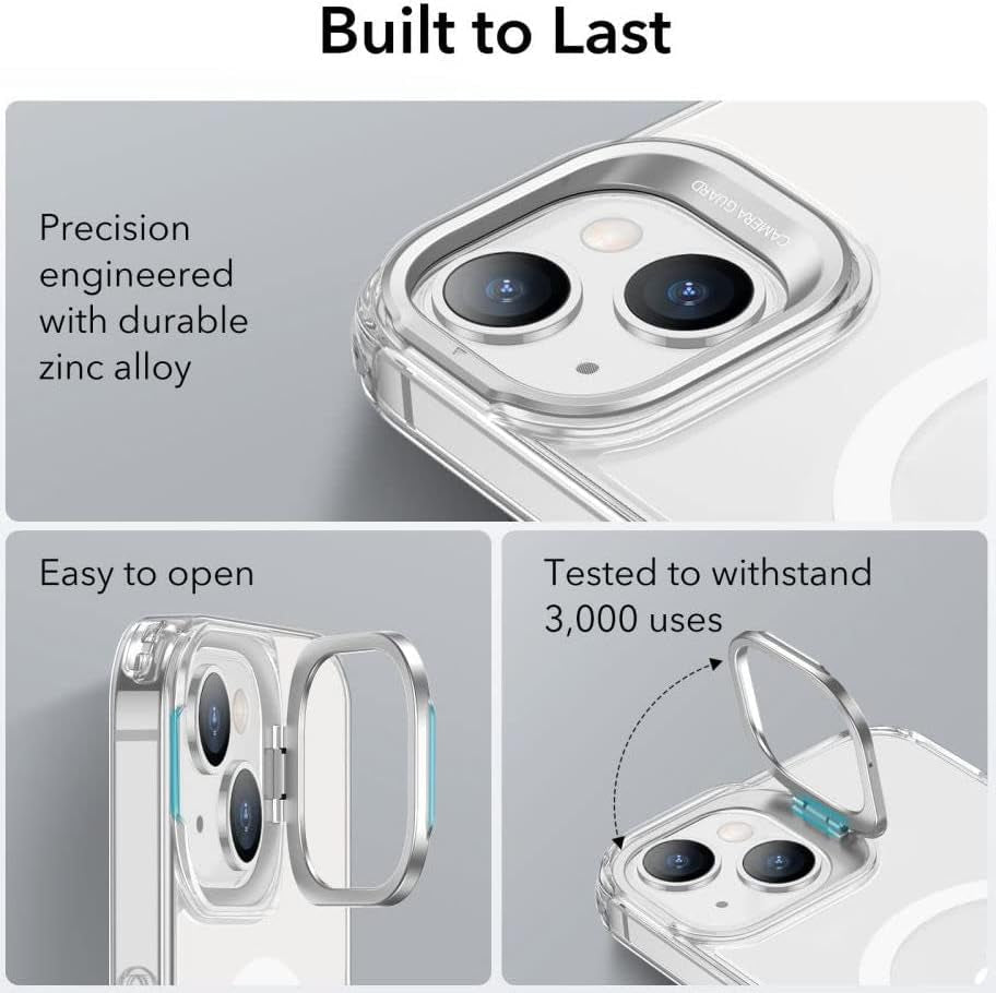 ESR Classic Stand Case with Halolock, Compatible with Iphone 14 Plus, Magsafe Compatible Case with Stand, Military Grade Protection, Built-In Camera Ring Stand, Scratch Resistant Back, Clear  ESR   