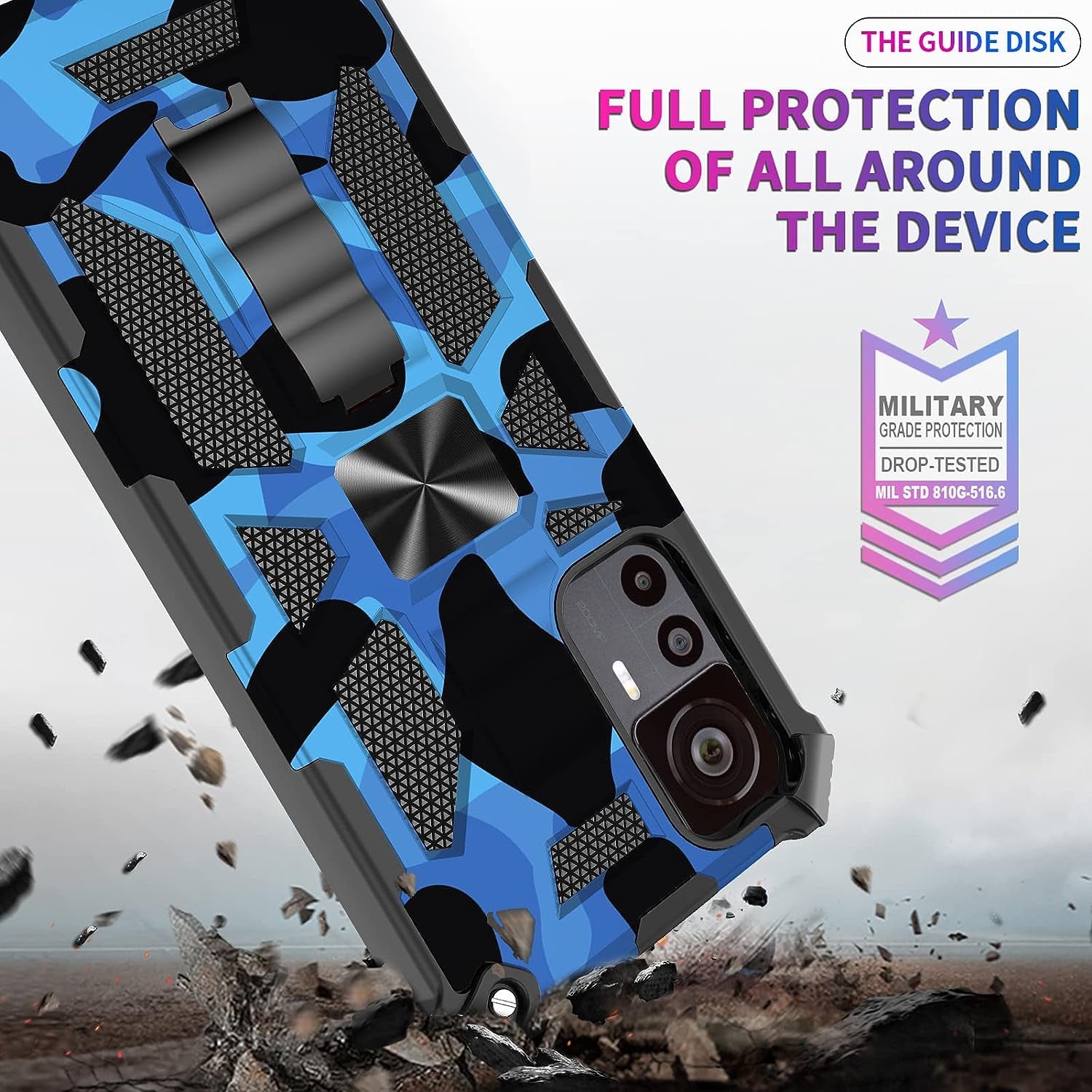 Ysnzaq Outdoor Camouflage Case for Xiaomi 12T 6.67", Heavy Duty Shockproof Protection with Magnetic Bracket Phone Cover for Xiaomi 12T/12T Pro/Redmi K50 Ultra MC Army Green  Ysnzaq   