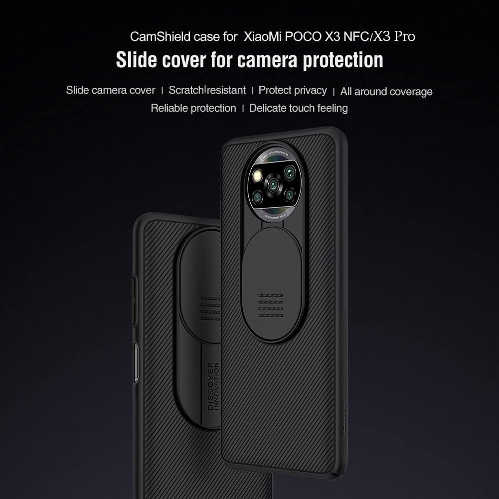 WVOZWWO for Xiaomi Poco X3 NFC Case, Nilkkin Camshield Pro Slim Case Protective Cover Case with Camera Protector Hard PC and TPU Ultra Thin Anti-Scratch Phone Case for Xiaomi Poco X3 NFC /X3 Pro  Grand Eletronics   