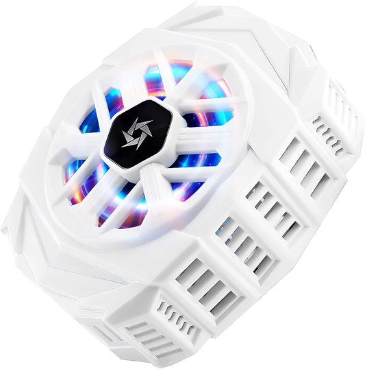 Cell Phone Cooler, Cellphone Radiator, Magnetic Cooler, Semiconductor Cooling Chip Smartphone Cooling for Video Streaming Mobile Gaming for Iphone 13 Ios/Android/Ipad - White  OHBET   