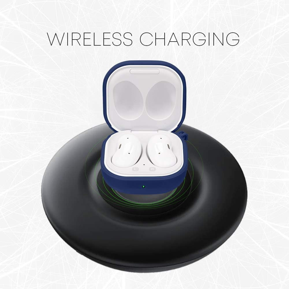 Goospery Designed for Galaxy Buds 2 Case/Galaxy Buds Pro Case/Galaxy Buds Live Case Soft TPU Shockproof Protective Cover for Samsung Earbuds with Keychain (Navy Blue)  GOOSPERY   