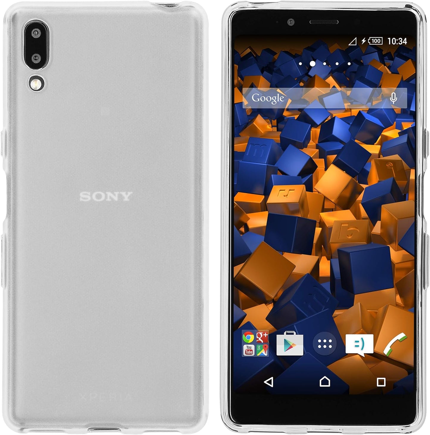 Mumbi Mobile Phone Case Compatible with Sony Xperia L3 Transparent White  Claus GmbH   