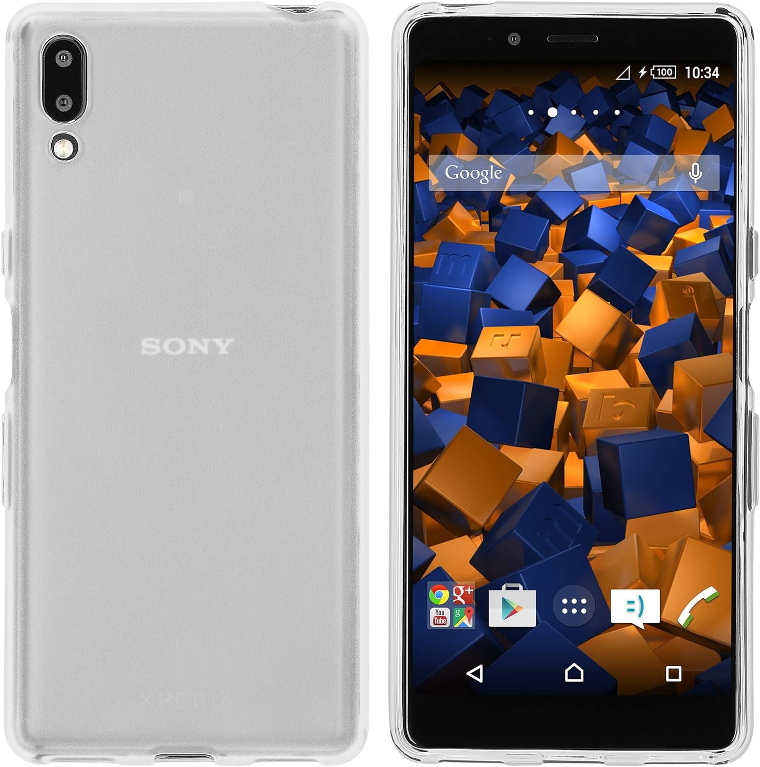 Mumbi Mobile Phone Case Compatible with Sony Xperia L3 Transparent White  Claus GmbH   